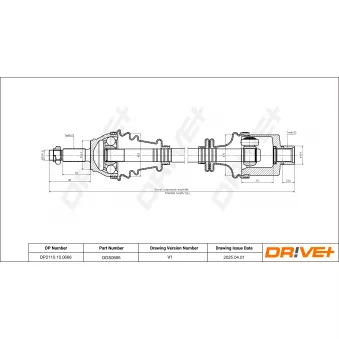 Arbre de transmission Dr!ve+ OEM 7701352421
