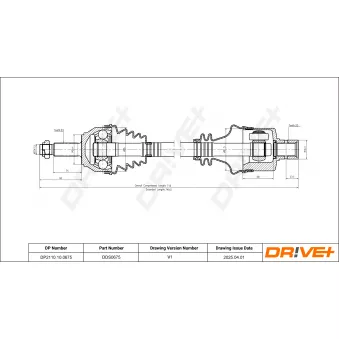 Arbre de transmission Dr!ve+ OEM 7701349902