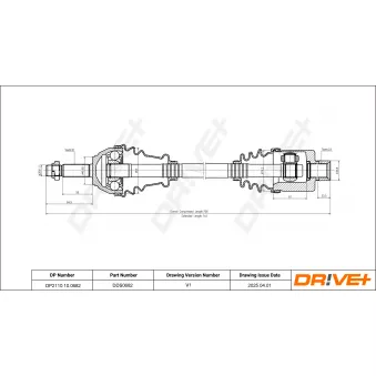 Arbre de transmission Dr!ve+ DP2110.10.0682