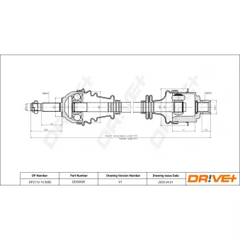 Arbre de transmission Dr!ve+ OEM 7701351807