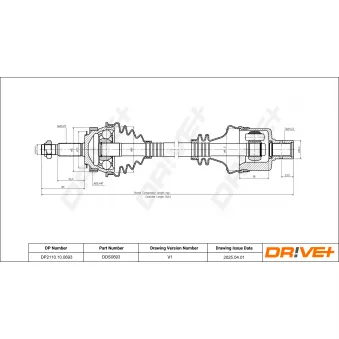 Arbre de transmission Dr!ve+ OEM 7701352144