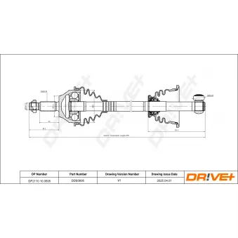Arbre de transmission Dr!ve+ OEM 7701468642