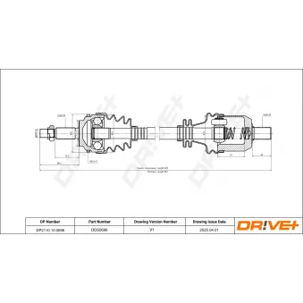 Arbre de transmission Dr!ve+ OEM 7700106263