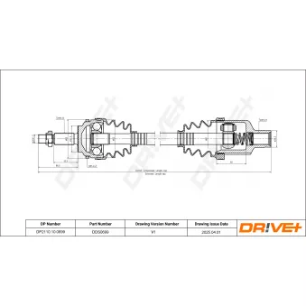 Dr!ve+ DP2110.10.0699 - Arbre de transmission