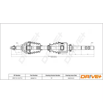 Arbre de transmission Dr!ve+ OEM 8200436848