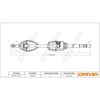 Arbre de transmission Dr!ve+ OEM 7701352791