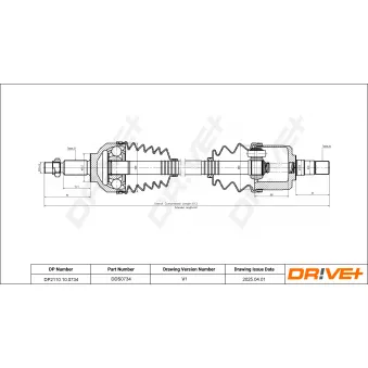 Arbre de transmission Dr!ve+ OEM 8200022321