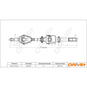 Arbre de transmission Dr!ve+ OEM 8200030619
