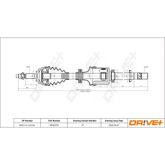 Arbre de transmission Dr!ve+ OEM 8200436365