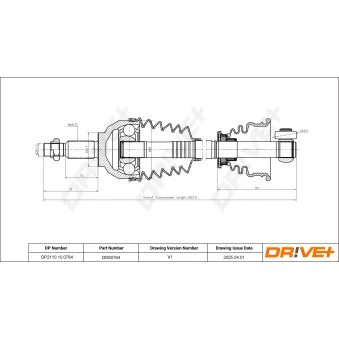 Dr!ve+ DP2110.10.0764 - Arbre de transmission