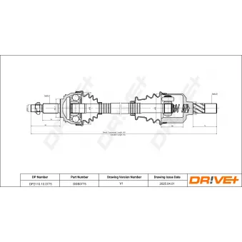 Arbre de transmission Dr!ve+ DP2110.10.0775