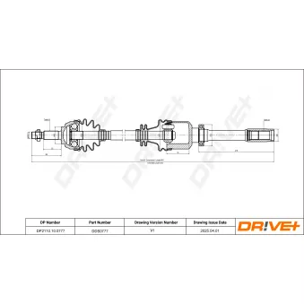 Arbre de transmission Dr!ve+ OEM 8200184199