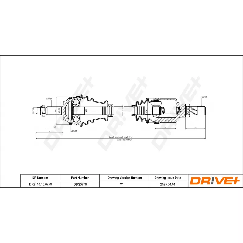Arbre de transmission Dr!ve+ DP2110.10.0779 - Visuel 1