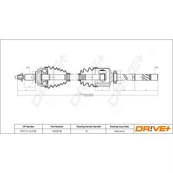 Arbre de transmission Dr!ve+ OEM 8201235845