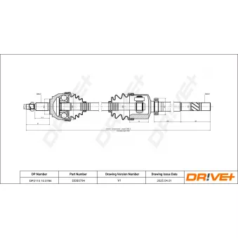 Arbre de transmission Dr!ve+ OEM 8200659627