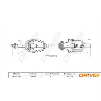Arbre de transmission Dr!ve+ OEM 8200613829