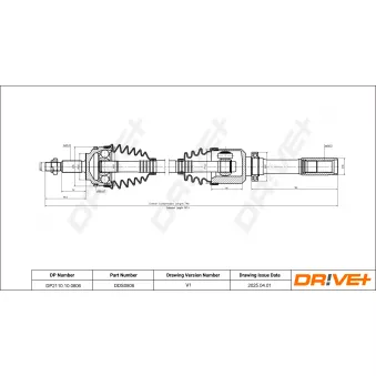 Arbre de transmission Dr!ve+ OEM 8200087857