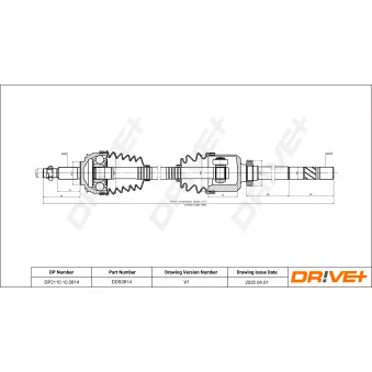 Arbre de transmission Dr!ve+ OEM 8200441361