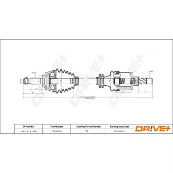 Arbre de transmission Dr!ve+ DP2110.10.0830