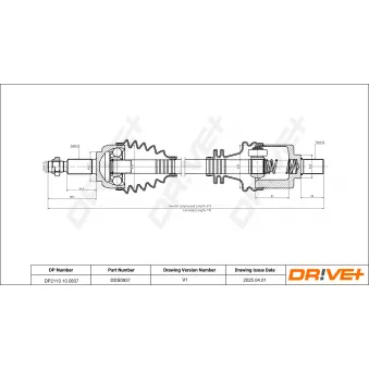 Arbre de transmission Dr!ve+ OEM 8200531915