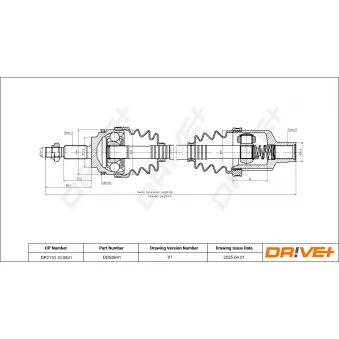 Arbre de transmission Dr!ve+ OEM 8200626994
