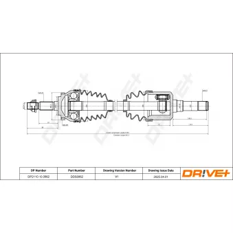 Arbre de transmission Dr!ve+ DP2110.10.0862