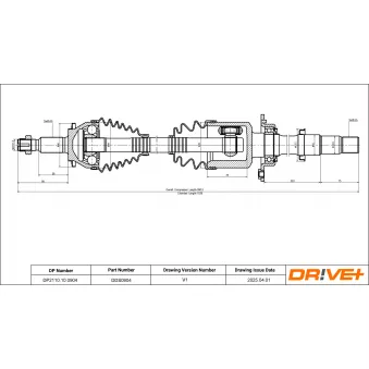 Arbre de transmission Dr!ve+ DP2110.10.0904