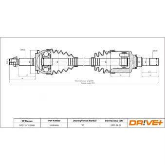 Arbre de transmission Dr!ve+ DP2110.10.0908