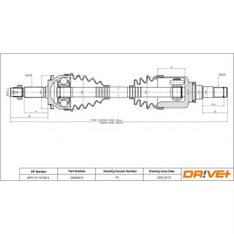 Dr!ve+ DP2110.10.0913 - Arbre de transmission