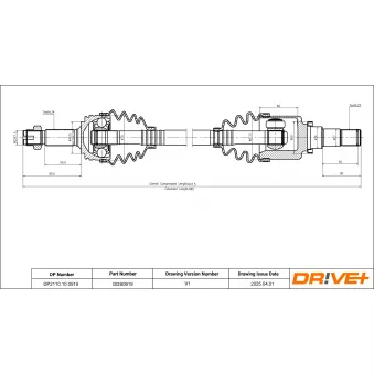 Arbre de transmission Dr!ve+ OEM 434200H010A