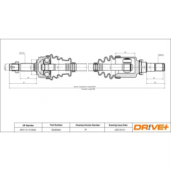Arbre de transmission Dr!ve+ OEM 434100H010A
