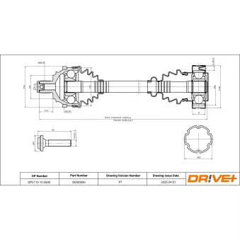Arbre de transmission Dr!ve+ OEM 701407451CX