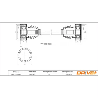 Arbre de transmission Dr!ve+ DP2110.10.0940
