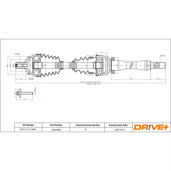 Arbre de transmission Dr!ve+ DP2110.10.0989