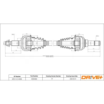 Arbre de transmission Dr!ve+ DP2110.10.0996
