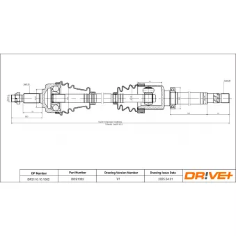 Arbre de transmission Dr!ve+ OEM 391008976R