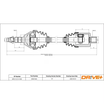 Arbre de transmission Dr!ve+ DP2110.10.1005
