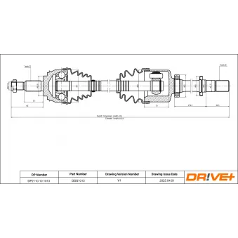 Arbre de transmission Dr!ve+ DP2110.10.1013