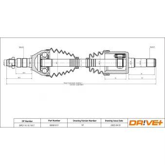 Arbre de transmission Dr!ve+ DP2110.10.1017