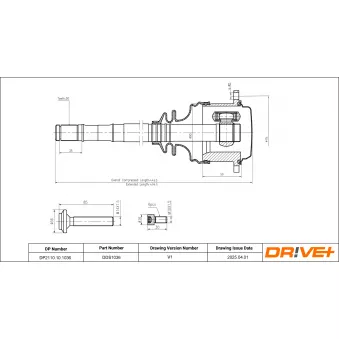 Arbre de transmission Dr!ve+ DP2110.10.1036