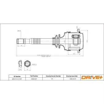 Arbre de transmission Dr!ve+ DP2110.10.1037