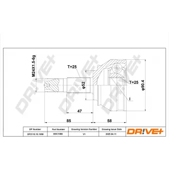 Embout de cardan avant (kit de réparation) Dr!ve+ DP2110.10.1088