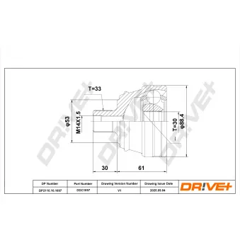 Dr!ve+ DP2110.10.1097 - Embout de cardan avant (kit de réparation)