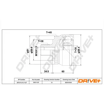 Embout de cardan avant (kit de réparation) Dr!ve+ OEM 8D0498099A