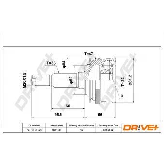 Embout de cardan avant (kit de réparation) Dr!ve+ OEM 96951692