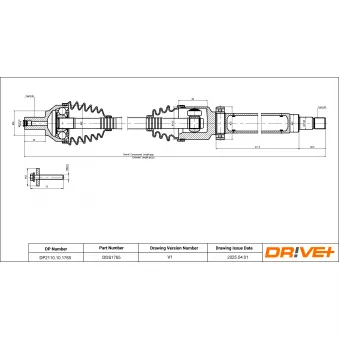 Arbre de transmission Dr!ve+ DP2110.10.1765