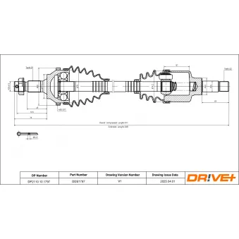 Arbre de transmission Dr!ve+ OEM 3272K5