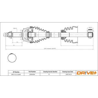 Arbre de transmission avant droit Dr!ve+ OEM 46308347