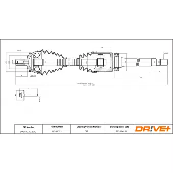 Arbre de transmission Dr!ve+ OEM 8603791