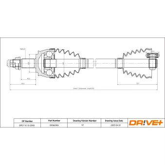 Arbre de transmission Dr!ve+ OEM 52130452